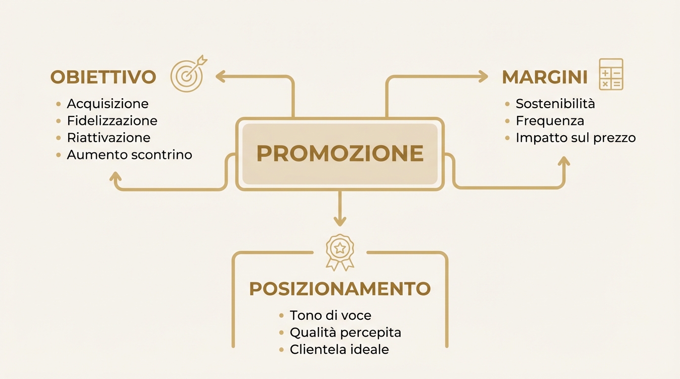 Schema per scegliere promozioni per centro estetico: obiettivo, margini e posizionamento
