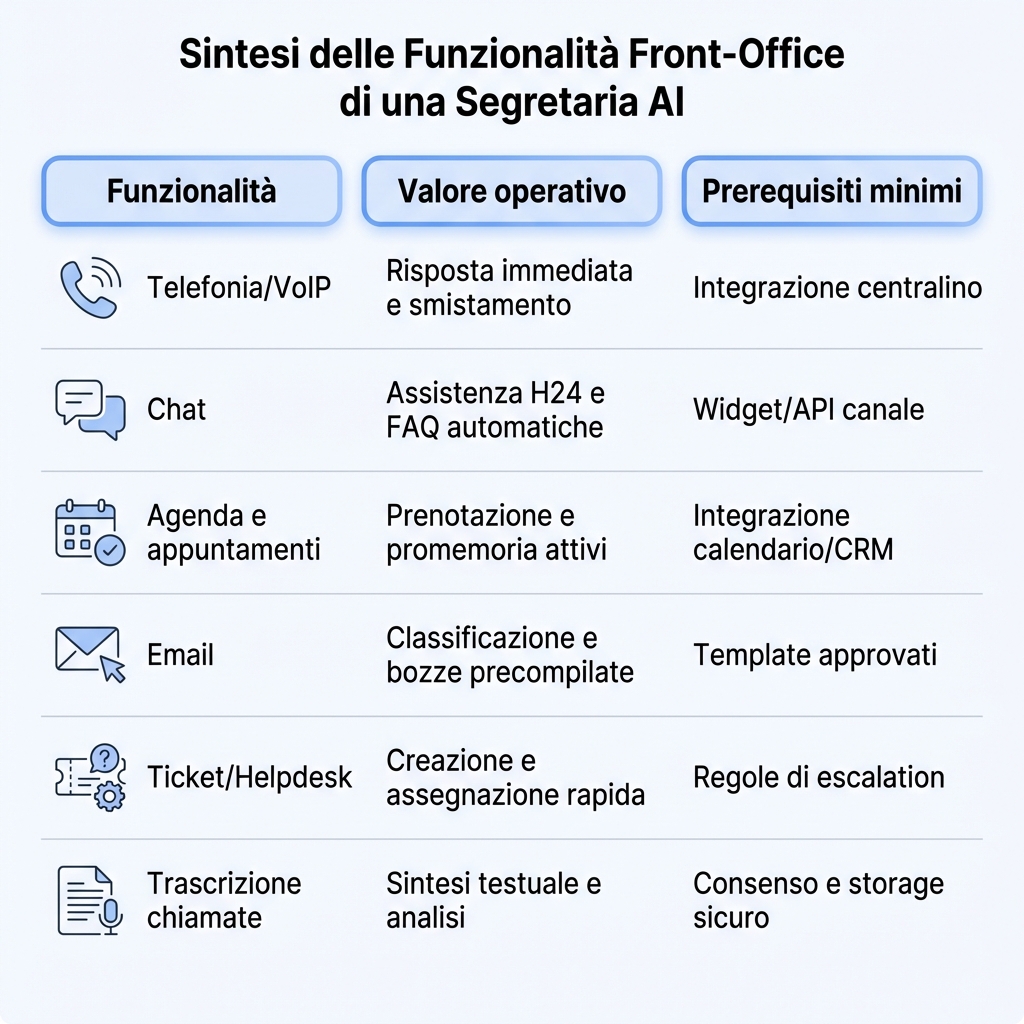 segretaria con intelligenza artificiale