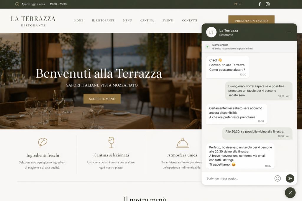 'intelligenza artificiale per ristoranti