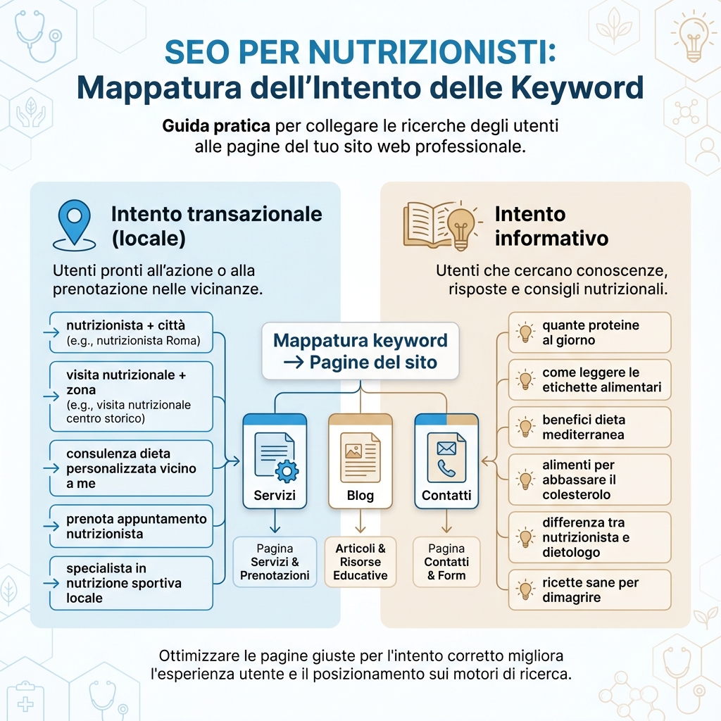 sito web per nutrizionista
