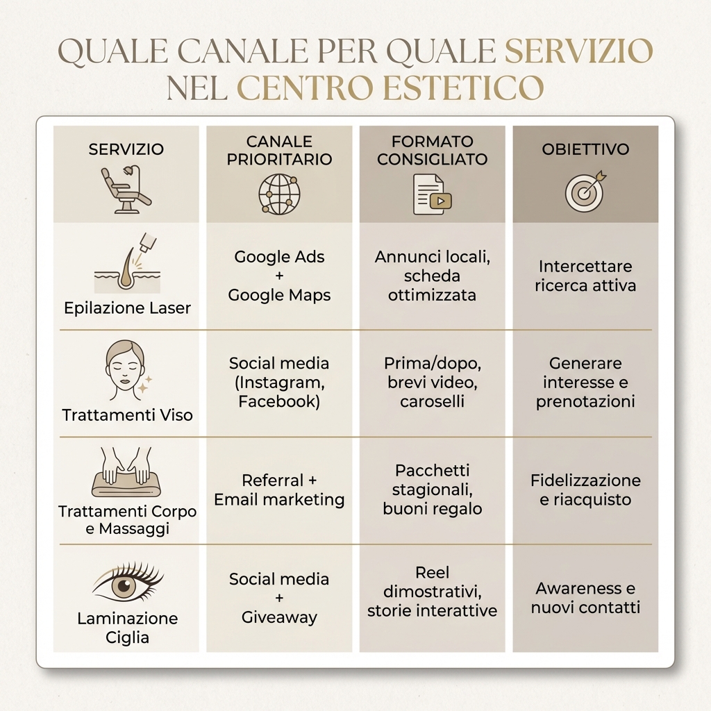 pubblicità per centro estetico