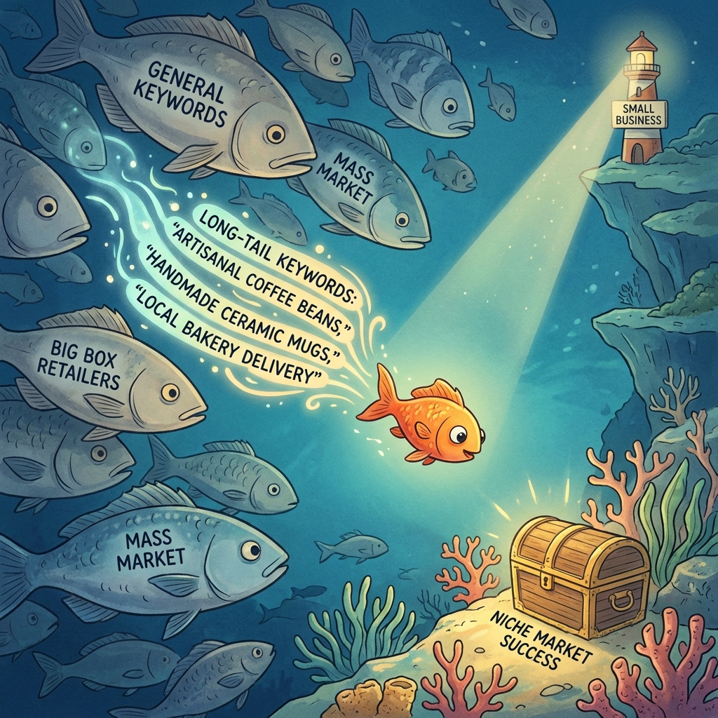 Long tail keyword cosa sono perche contano e come trovarle per battere siti piu grandi