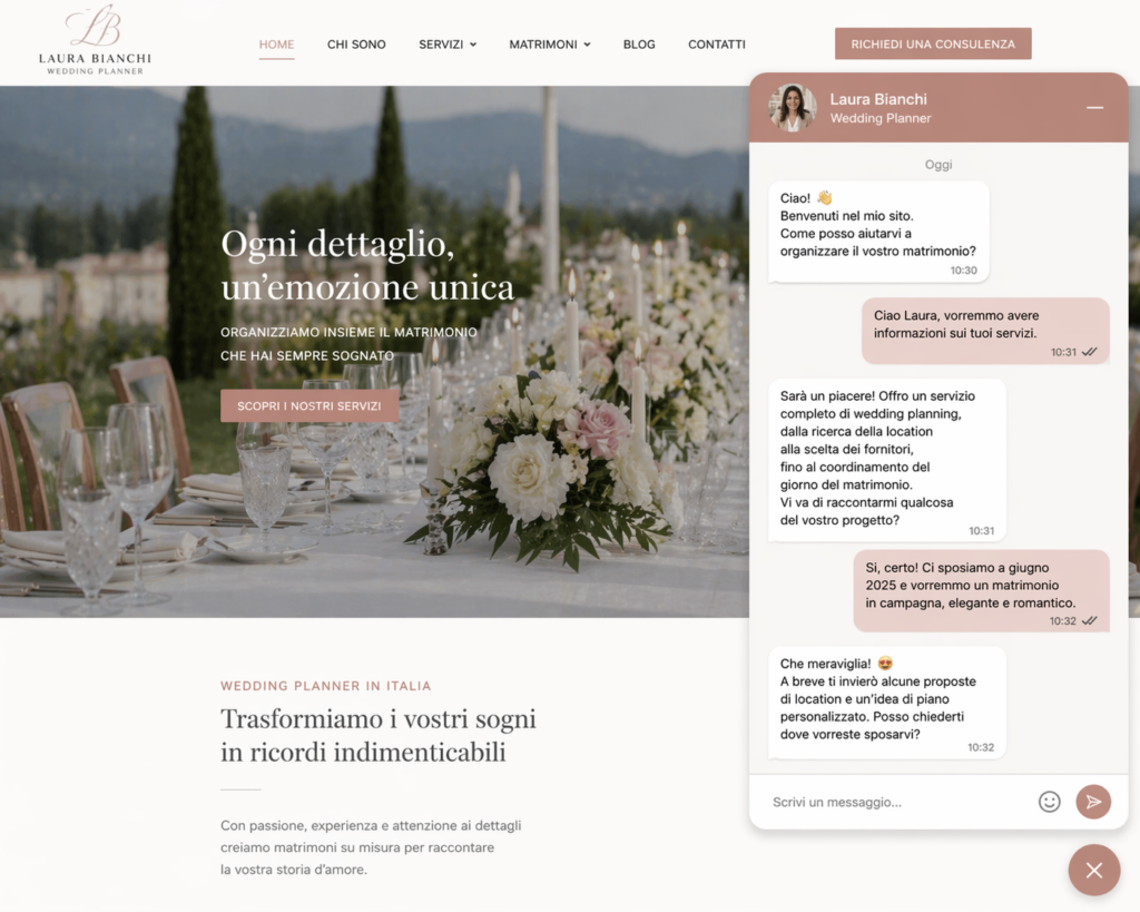 intelligenza artificiale per wedding planner